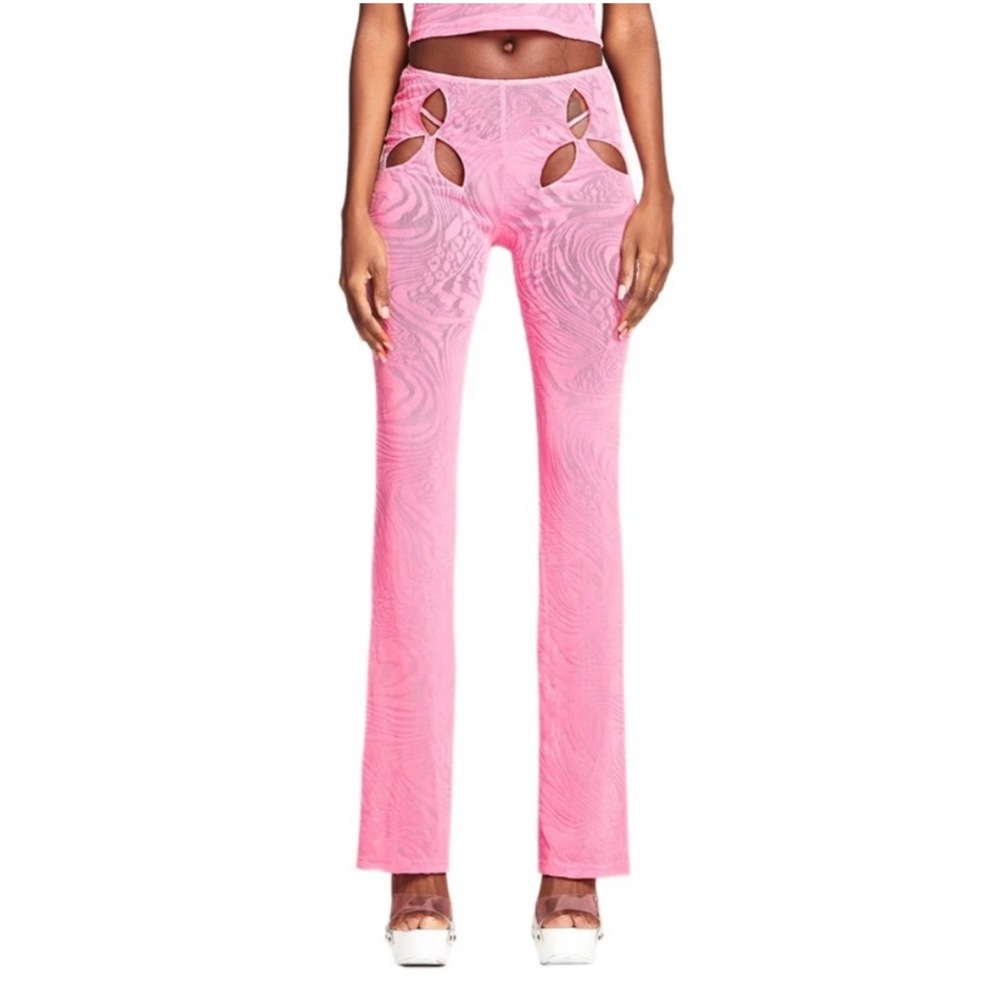 I.AM.GIA flare pink pants (sheer)